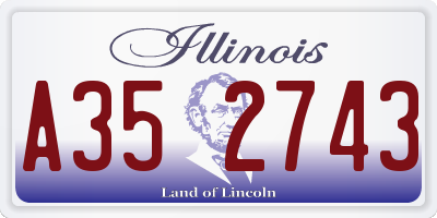 IL license plate A352743