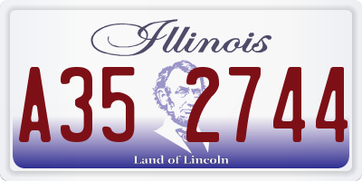 IL license plate A352744