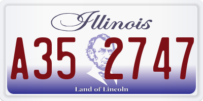 IL license plate A352747