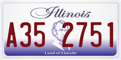IL license plate A352751