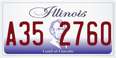 IL license plate A352760