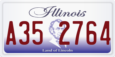 IL license plate A352764