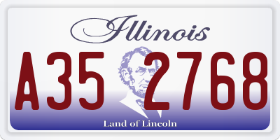 IL license plate A352768