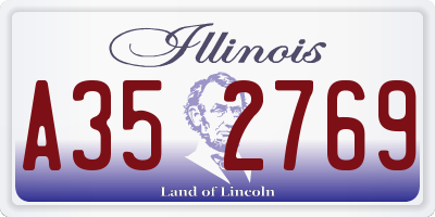 IL license plate A352769