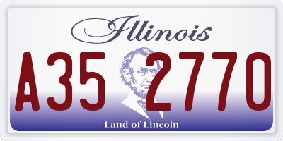 IL license plate A352770