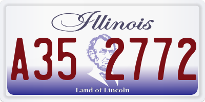 IL license plate A352772