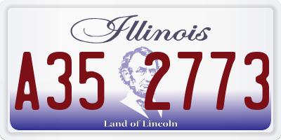 IL license plate A352773