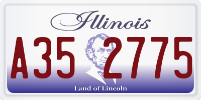 IL license plate A352775