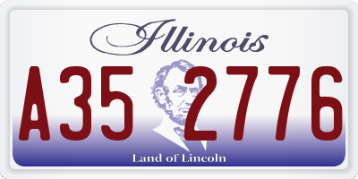 IL license plate A352776