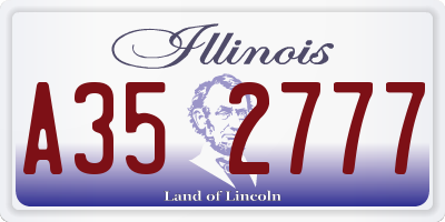 IL license plate A352777