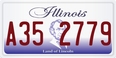 IL license plate A352779