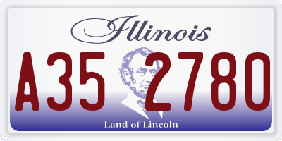 IL license plate A352780