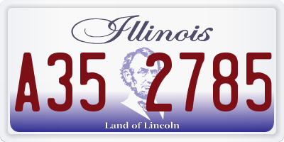 IL license plate A352785