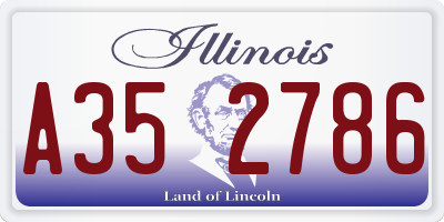 IL license plate A352786