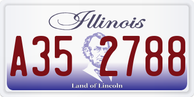 IL license plate A352788