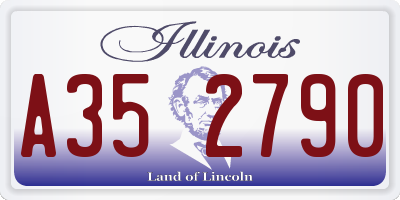 IL license plate A352790