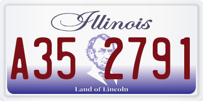 IL license plate A352791