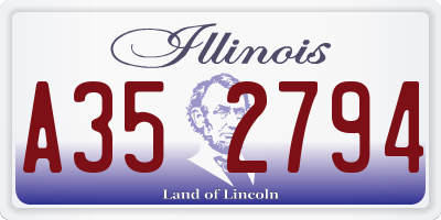 IL license plate A352794
