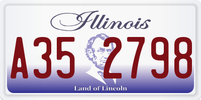 IL license plate A352798