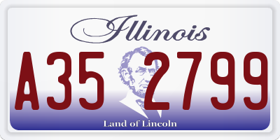 IL license plate A352799