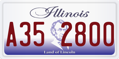 IL license plate A352800
