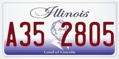 IL license plate A352805