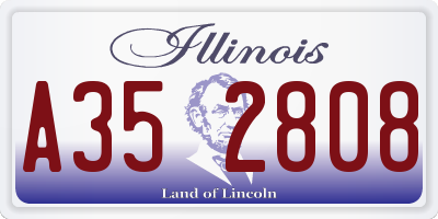 IL license plate A352808
