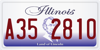 IL license plate A352810