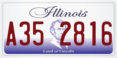 IL license plate A352816