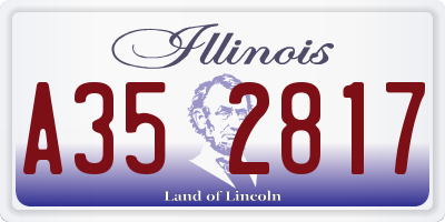 IL license plate A352817