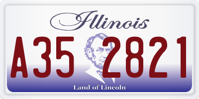 IL license plate A352821
