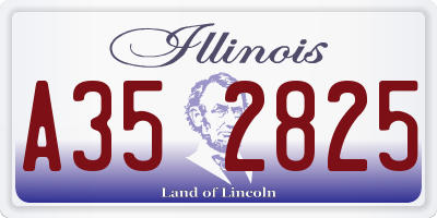 IL license plate A352825