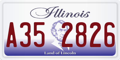IL license plate A352826