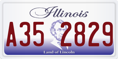 IL license plate A352829