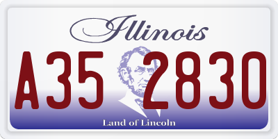 IL license plate A352830