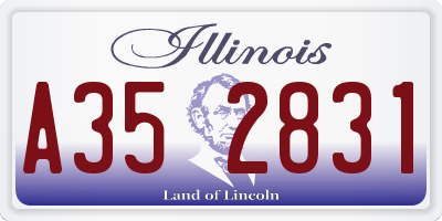 IL license plate A352831