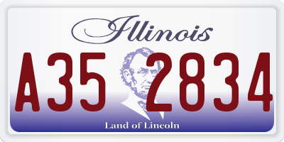 IL license plate A352834