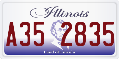IL license plate A352835