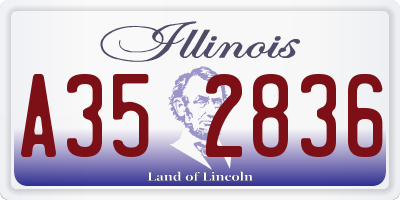 IL license plate A352836