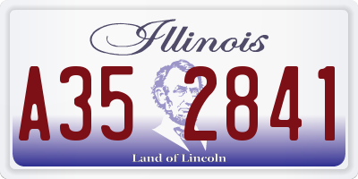 IL license plate A352841