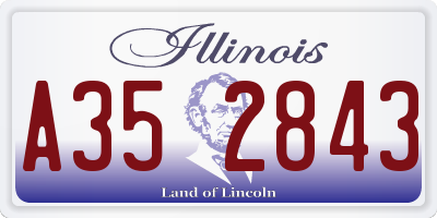 IL license plate A352843