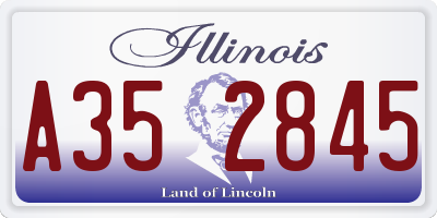 IL license plate A352845