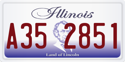 IL license plate A352851