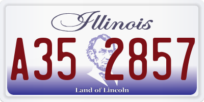 IL license plate A352857