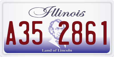 IL license plate A352861
