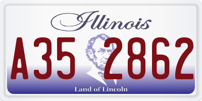 IL license plate A352862