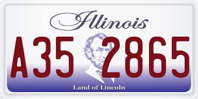 IL license plate A352865
