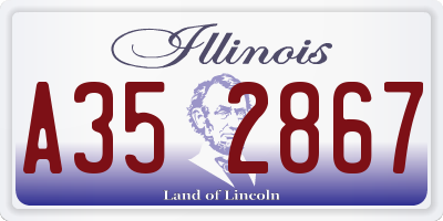 IL license plate A352867