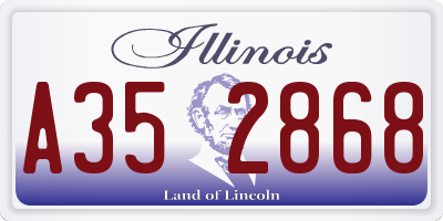 IL license plate A352868