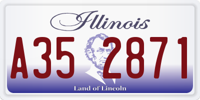 IL license plate A352871